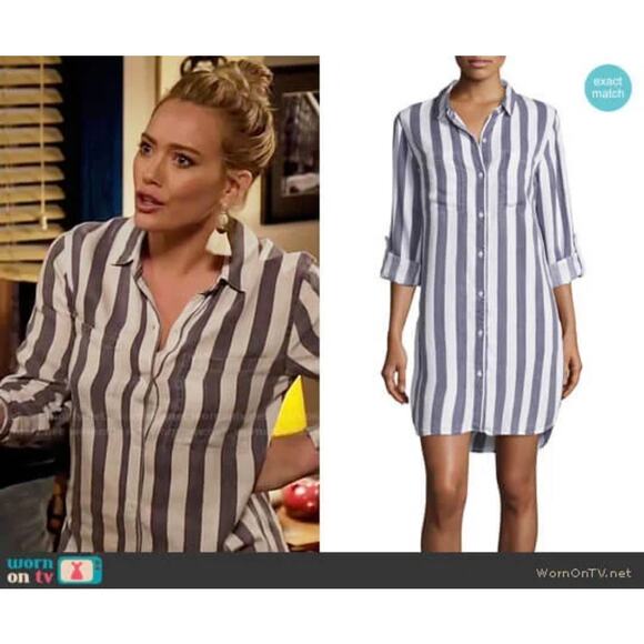 Rails Julian Lisbon Stripe Button Up Shirt Dress size Medium - Picture 10 of 10